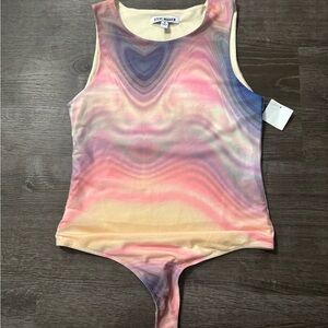 Steve Madden Pink and Purple Swirl Top